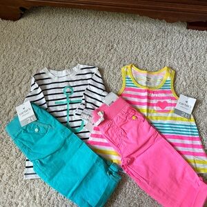 NWT 2T Carter’s Shirt/Adjustable Capri Pant Set